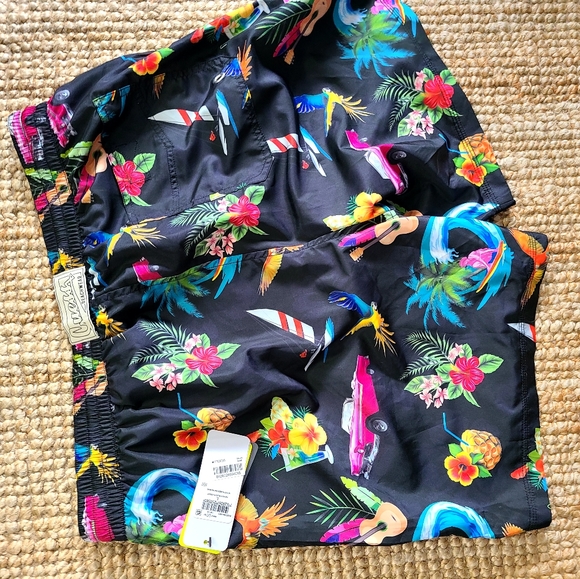 Guess Beach Tropical Swim Trunks - Picture 2 of 7